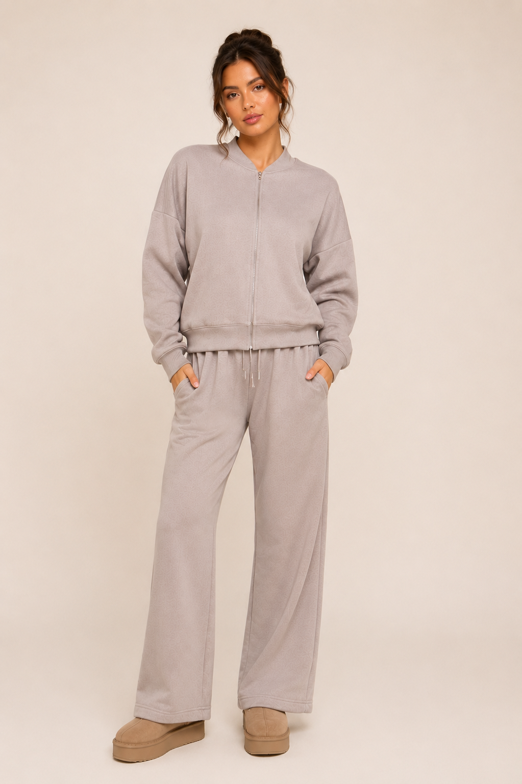 Luxury Dove Grey Co-Ord Set
