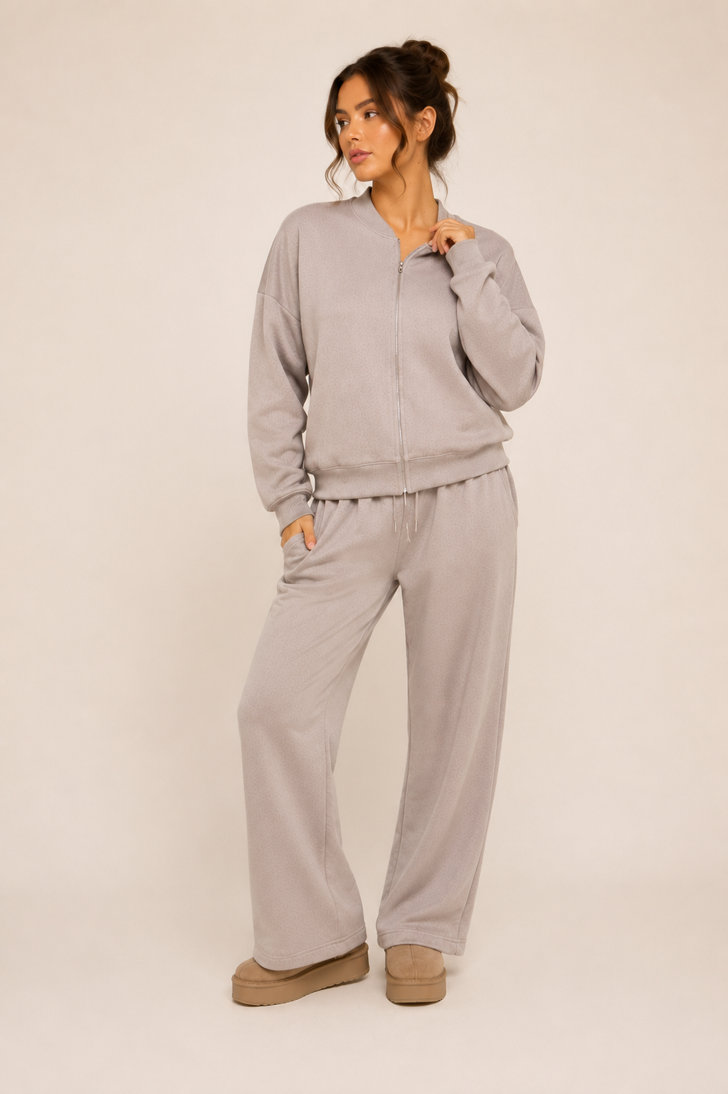 Luxury Dove Grey Co-Ord Set