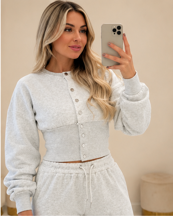 Bleach Grey Corset Lounge Set