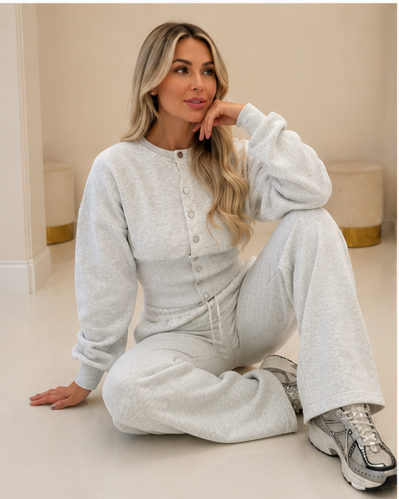 Bleach Grey Corset Lounge Set